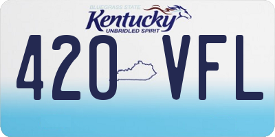 KY license plate 420VFL