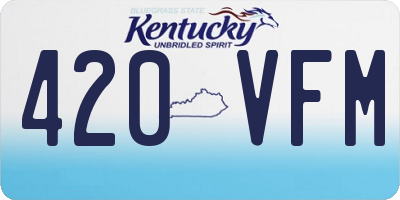 KY license plate 420VFM