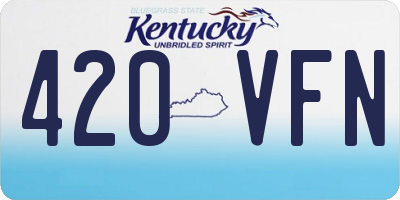 KY license plate 420VFN