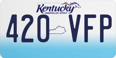 KY license plate 420VFP