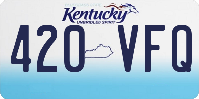 KY license plate 420VFQ