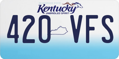 KY license plate 420VFS