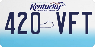KY license plate 420VFT