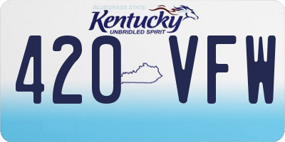 KY license plate 420VFW