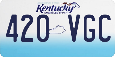 KY license plate 420VGC