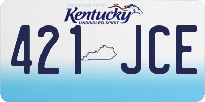 KY license plate 421JCE