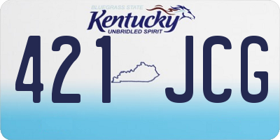 KY license plate 421JCG