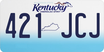 KY license plate 421JCJ