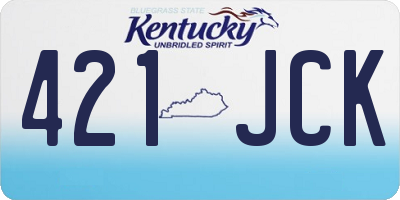 KY license plate 421JCK