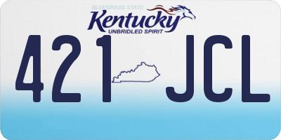 KY license plate 421JCL