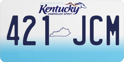 KY license plate 421JCM
