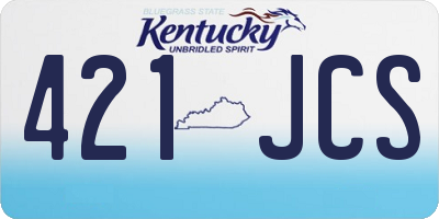 KY license plate 421JCS