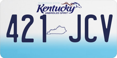 KY license plate 421JCV