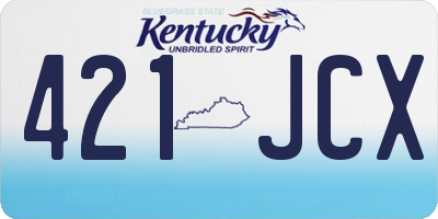 KY license plate 421JCX