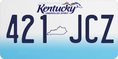 KY license plate 421JCZ