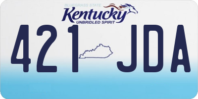 KY license plate 421JDA