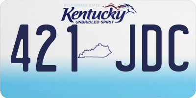 KY license plate 421JDC