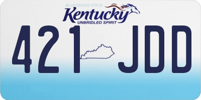 KY license plate 421JDD