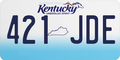 KY license plate 421JDE