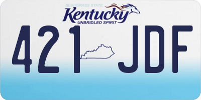 KY license plate 421JDF