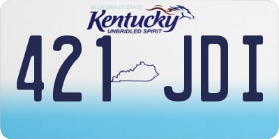 KY license plate 421JDI