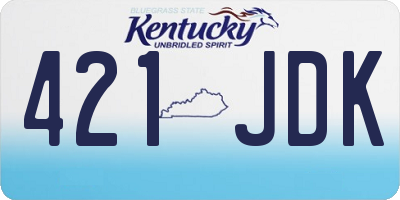 KY license plate 421JDK