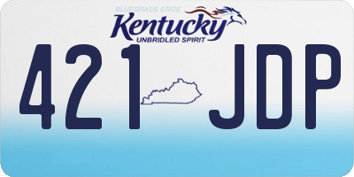 KY license plate 421JDP