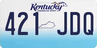 KY license plate 421JDQ
