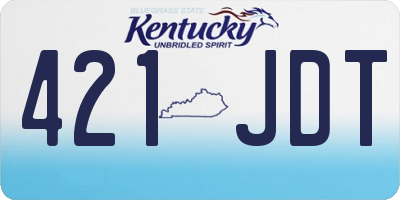 KY license plate 421JDT