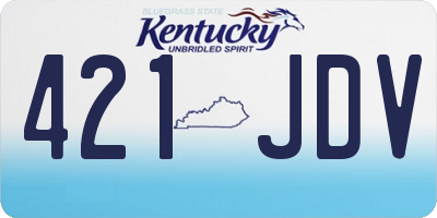 KY license plate 421JDV