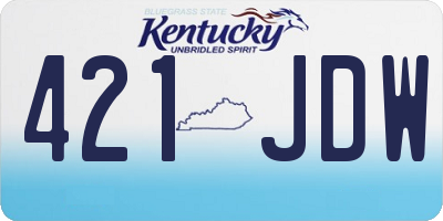 KY license plate 421JDW
