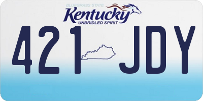 KY license plate 421JDY