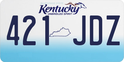 KY license plate 421JDZ