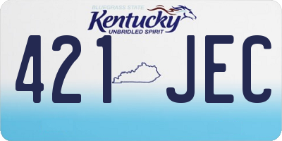 KY license plate 421JEC