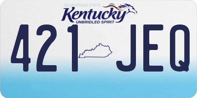 KY license plate 421JEQ