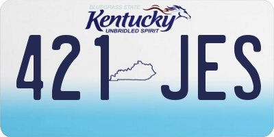 KY license plate 421JES