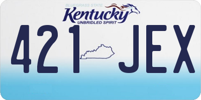 KY license plate 421JEX