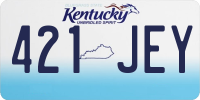 KY license plate 421JEY