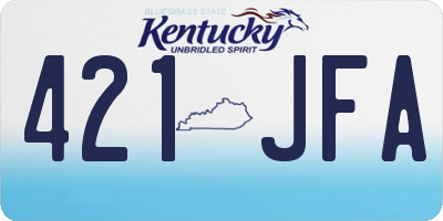 KY license plate 421JFA