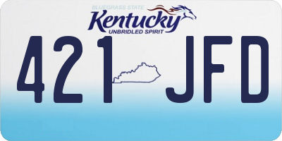 KY license plate 421JFD