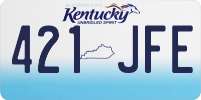KY license plate 421JFE