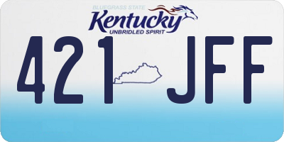 KY license plate 421JFF