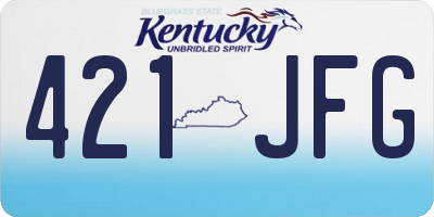KY license plate 421JFG