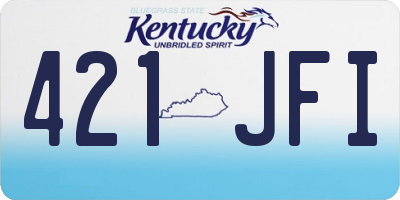 KY license plate 421JFI