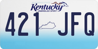 KY license plate 421JFQ
