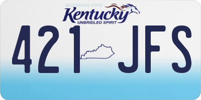 KY license plate 421JFS