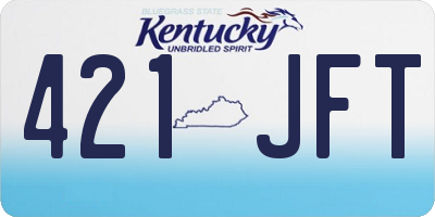 KY license plate 421JFT