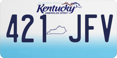 KY license plate 421JFV