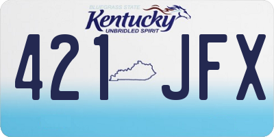 KY license plate 421JFX
