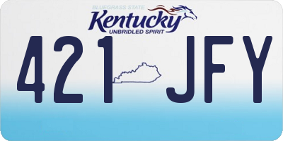 KY license plate 421JFY